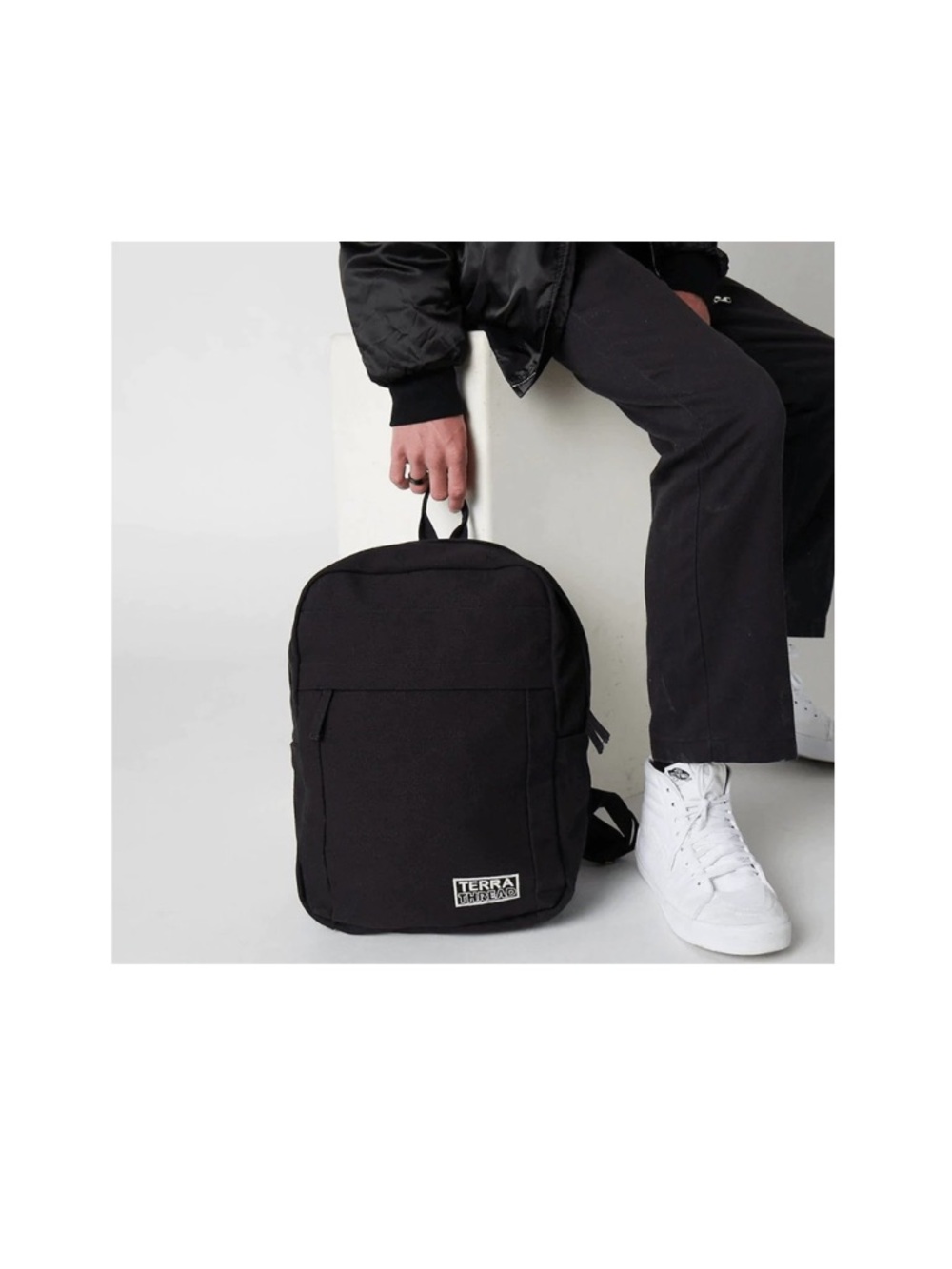 NWT Terra Thread organic cotton sustainable black Earth backpack
